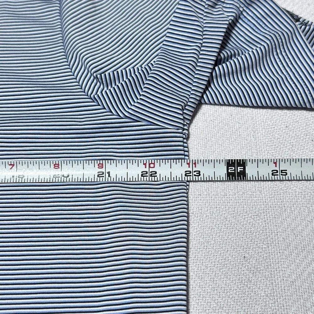 RLX Ralph Lauren Golf Polo Shirt Mens Large Performance Striped Big Foot CC - Picture 9 of 10
